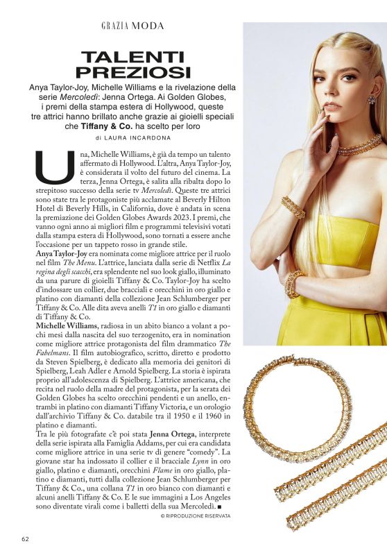 Anya Taylor-Joy - Grazia Magazine 01/26/2023 Issue