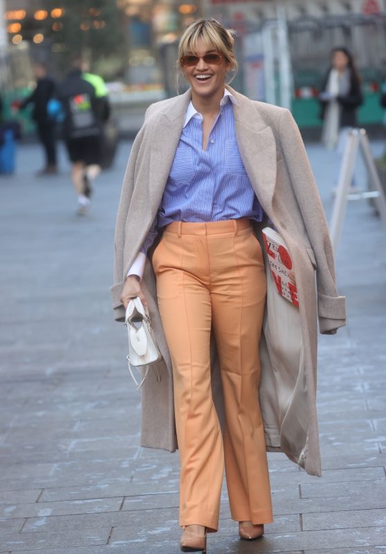 Ashley Roberts in Peach Coloured Trousers in London 02/06/2023