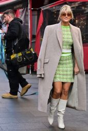 Ashley Roberts Wearing a Striking Stitched Mini Skirt and Matching Jacket - London 02/14/2023