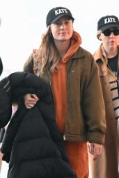 Brie Larson - Arriving to JFK Airport in New York 02/12/2023