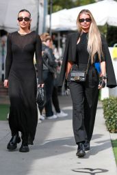 Chloe Sims in an All Black Ensemble at the Ivy in West Hollywood 02/18/2023