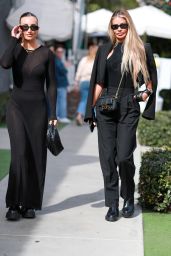 Chloe Sims in an All Black Ensemble at the Ivy in West Hollywood 02/18/2023