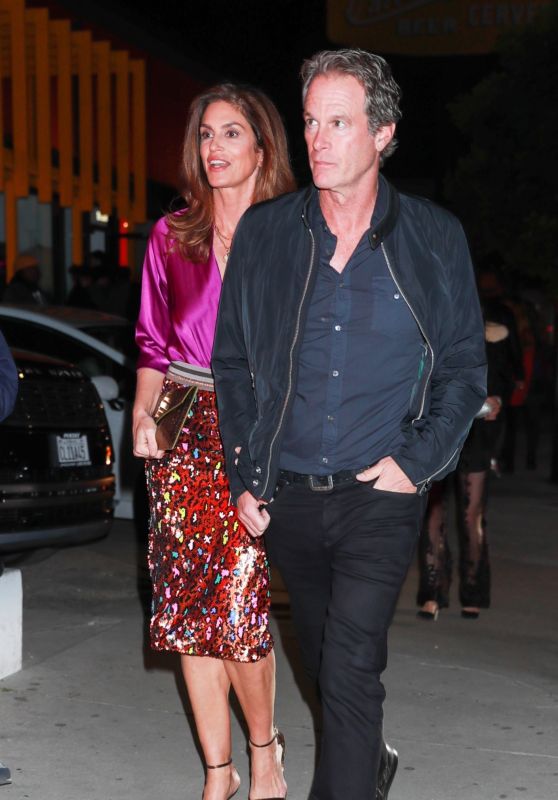 Cindy Crawford and Rande Gerber at Catch Steak in West Hollywood 02/04/2023