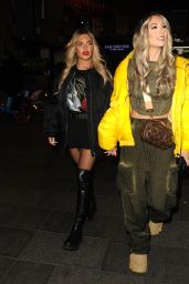 Demi Sims and Meghan Barton Hanson - Night Out in London 02/14/2023