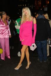 Devon Windsor in a Pink Dress - Fashion Week in New York 02/09/2023