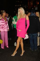 Devon Windsor in a Pink Dress - Fashion Week in New York 02/09/2023