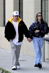 Hailey Rhode Bieber and Justin Bieber at the Great White in West Hollywood 02/03/2023