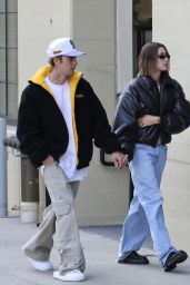 Hailey Rhode Bieber and Justin Bieber at the Great White in West Hollywood 02/03/2023