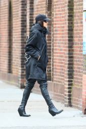 Irina Shayk Wearing BURBERRY Coat in New York 02/05/2023