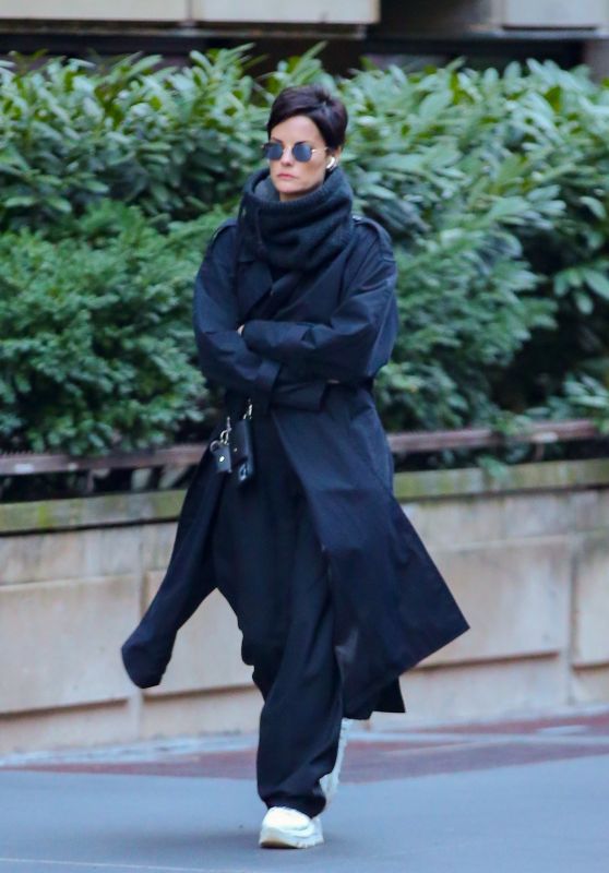 Jaimie Alexander in an All-black Outfit and White Sneakers - New York 02/21/2023