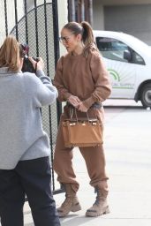 Jennifer Lopez in Comfy Outfit at the Dance Studio 02/16/2023