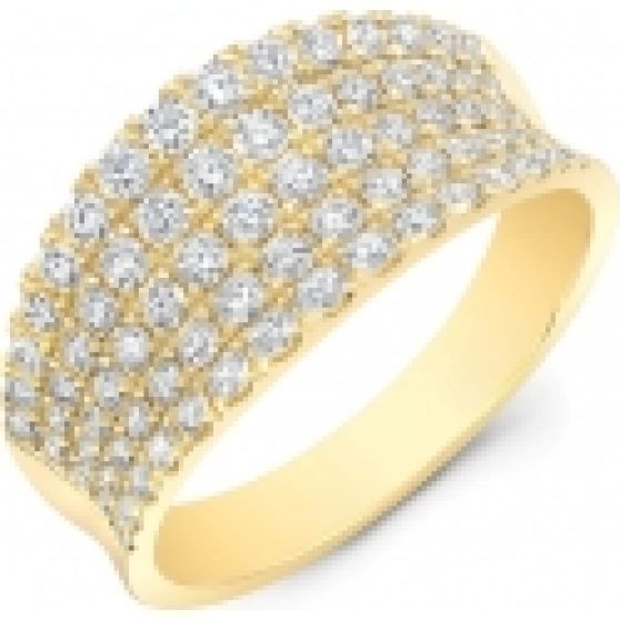 Just Desi Concave Pave Ring