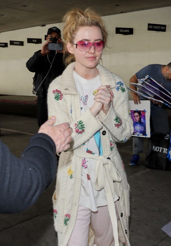 Kathryn Newton in Her Pajamas at LAX in Los Angeles 02/17/2023