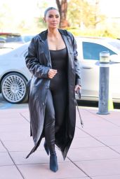 Kim Kardashian in All Black Outfit at Mamba Academy in Los Angeles 02/17/2023