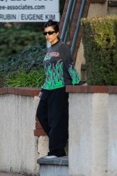 Kourtney Kardashian Wearing a "Grave Digger" Sweat Shirt in Calabasas 02/03/2023