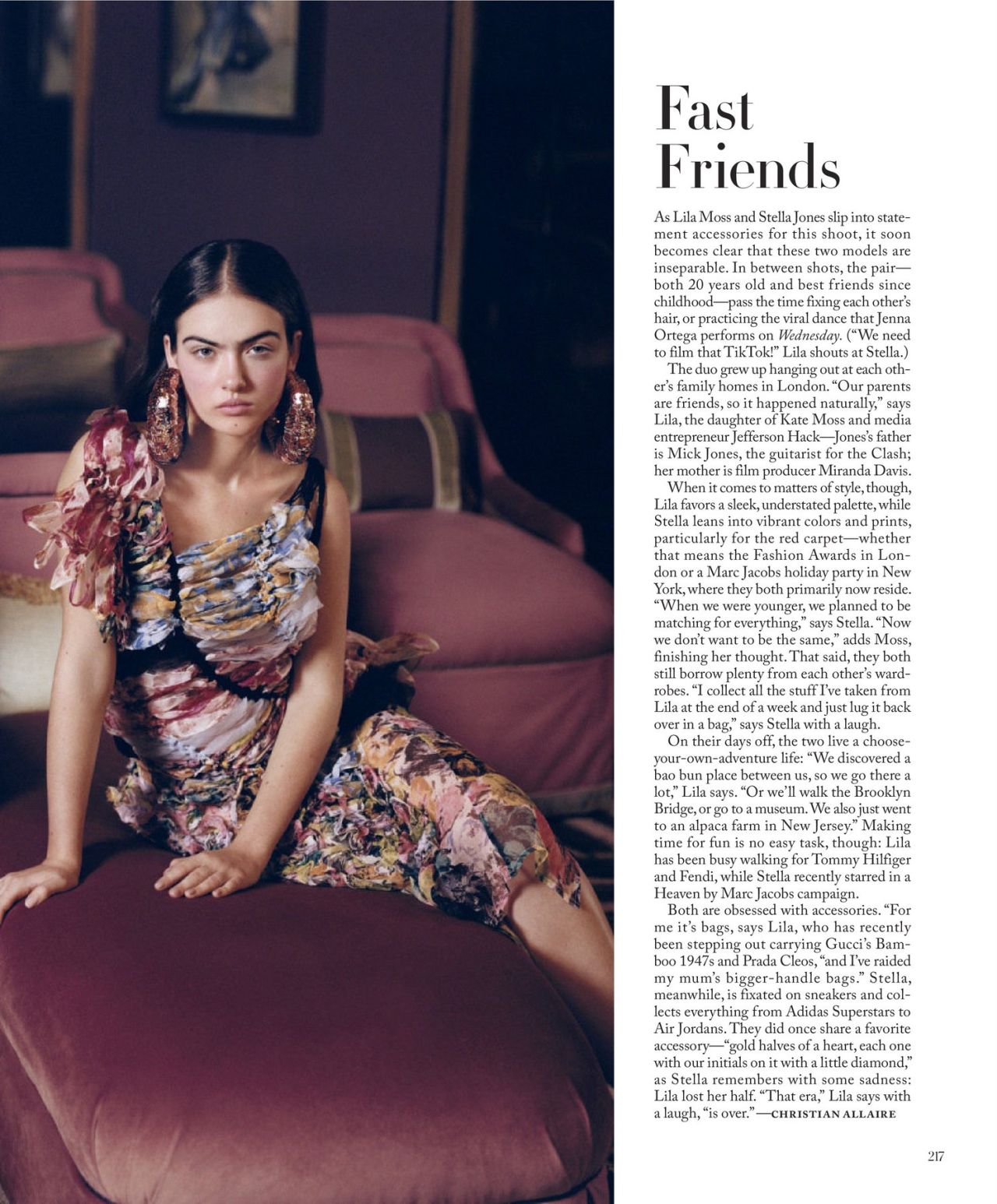 Lila Moss and Stella Jones - Vogue USA March 2023 Issue • CelebMafia