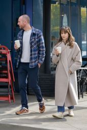 Lily Collins and Charlie McDowell at All Time Restaurant in Los Feliz 02/14/2023