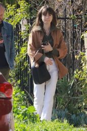 Lily Collins and Husband Charlie McDowell at All Time Restaurant in LA 02/17/2023