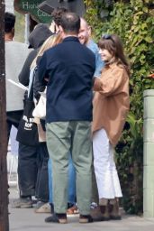 Lily Collins and Husband Charlie McDowell at All Time Restaurant in LA 02/17/2023