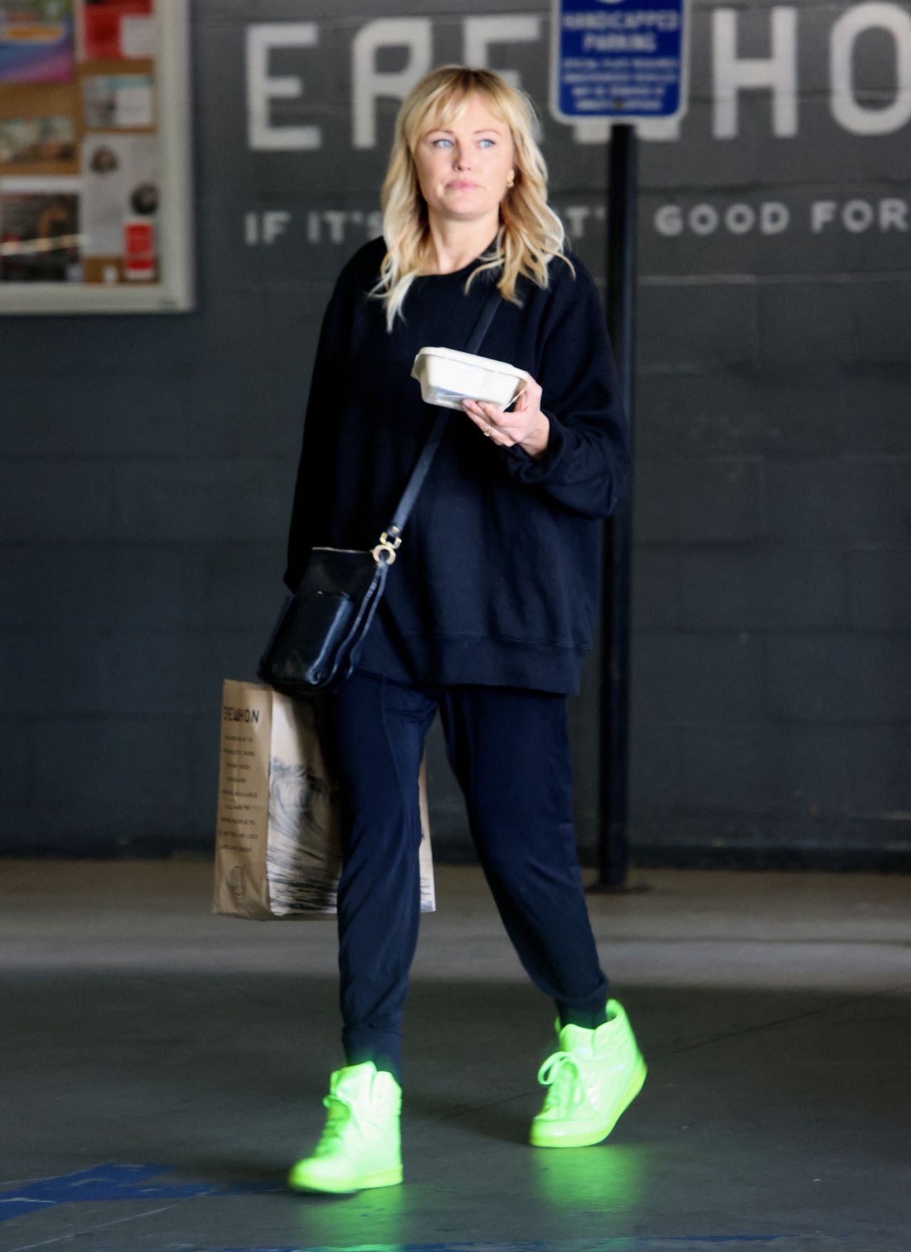 Malin Akerman sweats and sneakers celebrity street style
