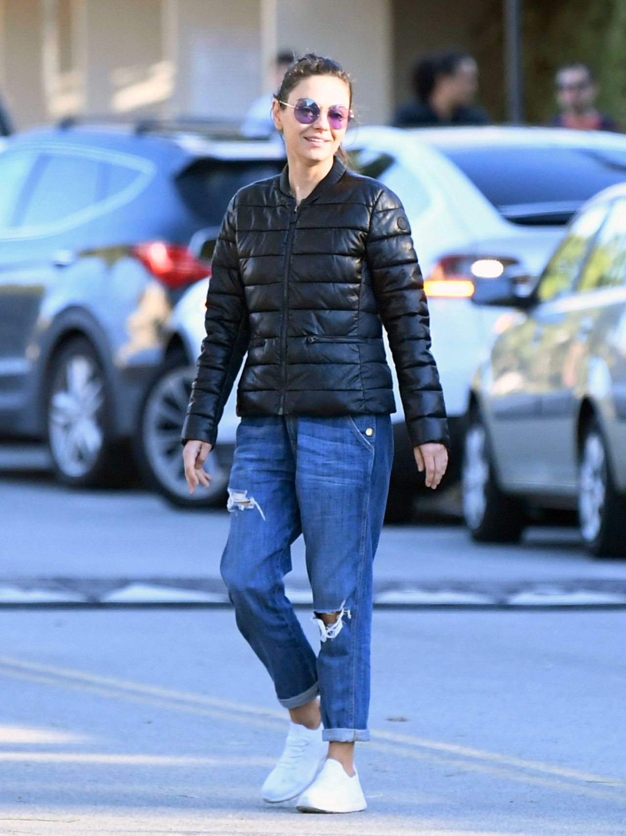 Mila Kunis fun and simple Los Angeles Street Style