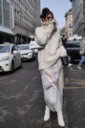Nima Benati – Arriving at Ermanno Scervino Fashion Show in Milan 02/25/2023