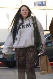 Noah Cyrus in an Army Hoodie and Pajama Pants - Out in LA 02/17/2023