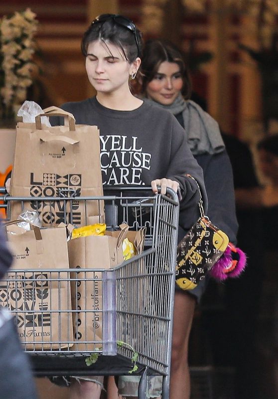 Olivia Jade and Isabella Rose Giannulli - Shopping for Groceries at Bristol Farms in Beverly Hills 02/21/2023