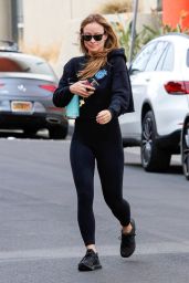Olivia Wilde in All-black Workout Outfit in Los Angeles 02/16/2023