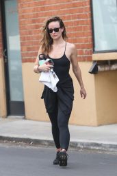 Olivia Wilde in All-black Workout Outfit in Los Angeles 02/16/2023