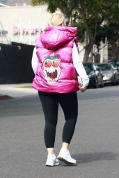 Rebel Wilson Wearing Pink Puffer Vest - Los Angeles 02/17/2023