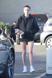 Shiloh Jolie-Pitt Wears an Oversized Hoodie and Shorts - Gelson