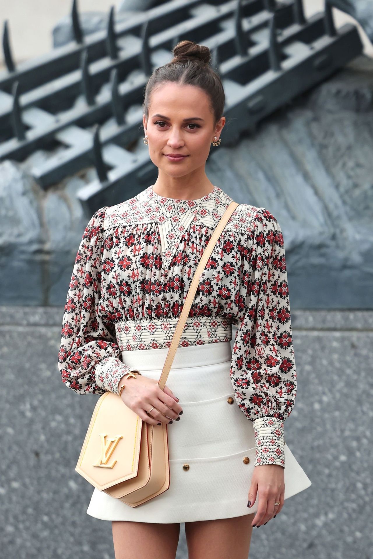 Alicia Vikander attends the Louis Vuitton SS22 show during Paris