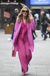 Amanda Holden in an All Pink Ensemble in London 03/13/2023