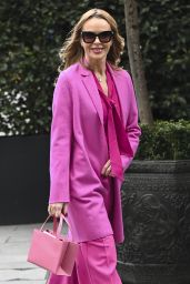 Amanda Holden in an All Pink Ensemble in London 03/13/2023