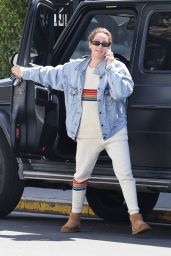 Ashley Tisdale in Sweats and a Denim Jacket - Los Feliz 03/25/2023