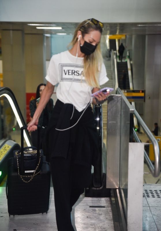 Candice Swanepoel in Travel Outfit at Guarulhos Airport in São Paulo 02/07/2023
