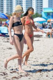 Chantel Jeffries in a Bikini - Beach in Miami 03/12/2023