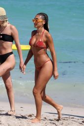 Chantel Jeffries in a Bikini - Beach in Miami 03/12/2023