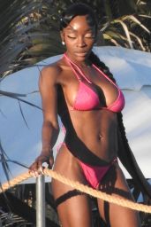 Chelsea Lazkani in a Bright Pink Bikini in Los Cabos 03/12/2023