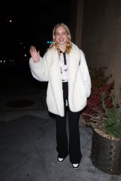 Chloe Cherry in a White Fur Coat at the The Fleur Room in LA 03/23/2023