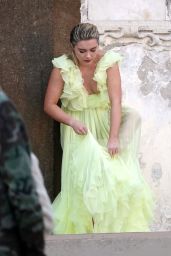 Florence Pugh - Valentino Commercial Set at Villa Borghese in Rome 03/26/2023