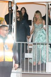 Heidi Klum Puts in Daring Sea Foam Green Dress 03/12/2023