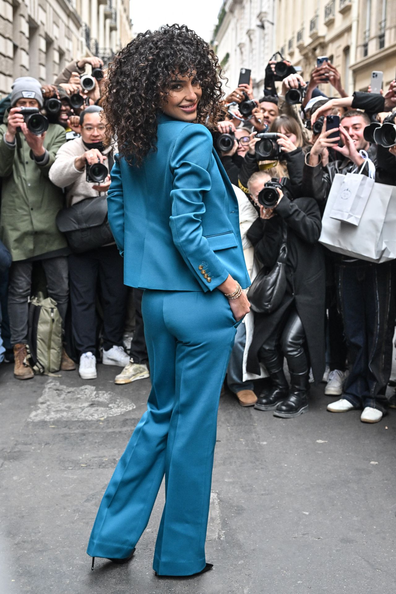 Jessica Aidi – Arriving at Palm Angels Show at Paris Fashion Week 03/05