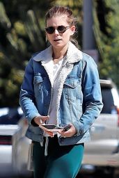 Kate Mara in a Denim Jacket and Comfy Sweats - Los Feliz 03/09/2023