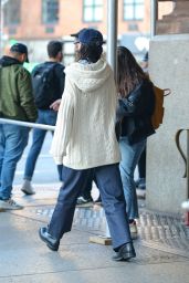 Katie Holmes in a Stylish Knitted Cardigan - NY 03/16/2023