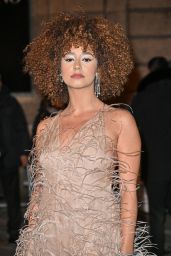 Lena Mahfouf – Arriving at Valentino Show at Paris Fashion Week 03/05/2023