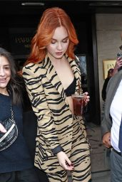 Liana Liberato Wears a Zebra Printed Outfit on Her Way to a "Scream VI" Photocall in NY 03/06/2023