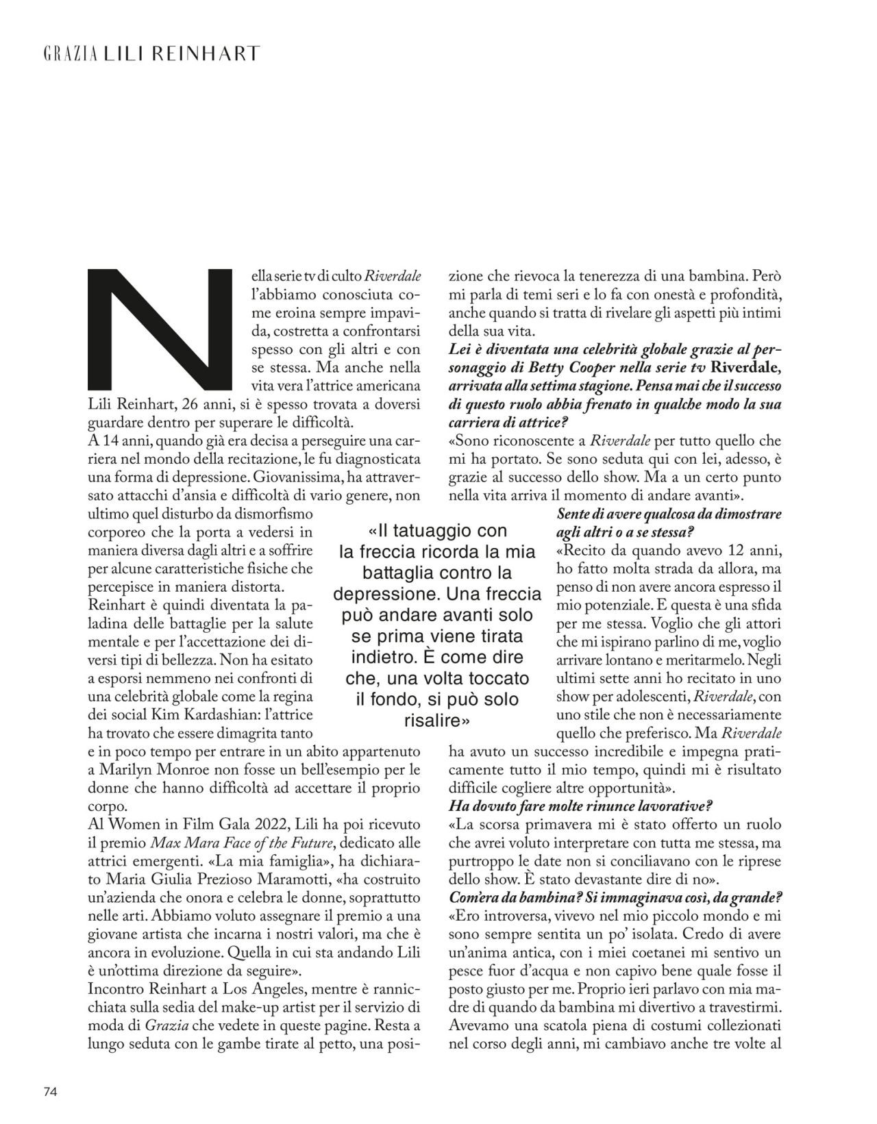 Lili Reinhart - Grazia Magazine Italy 03/30/2023 Issue • CelebMafia