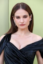 Lily James – Versace Fashion Show in West Hollywood 03/09/2023